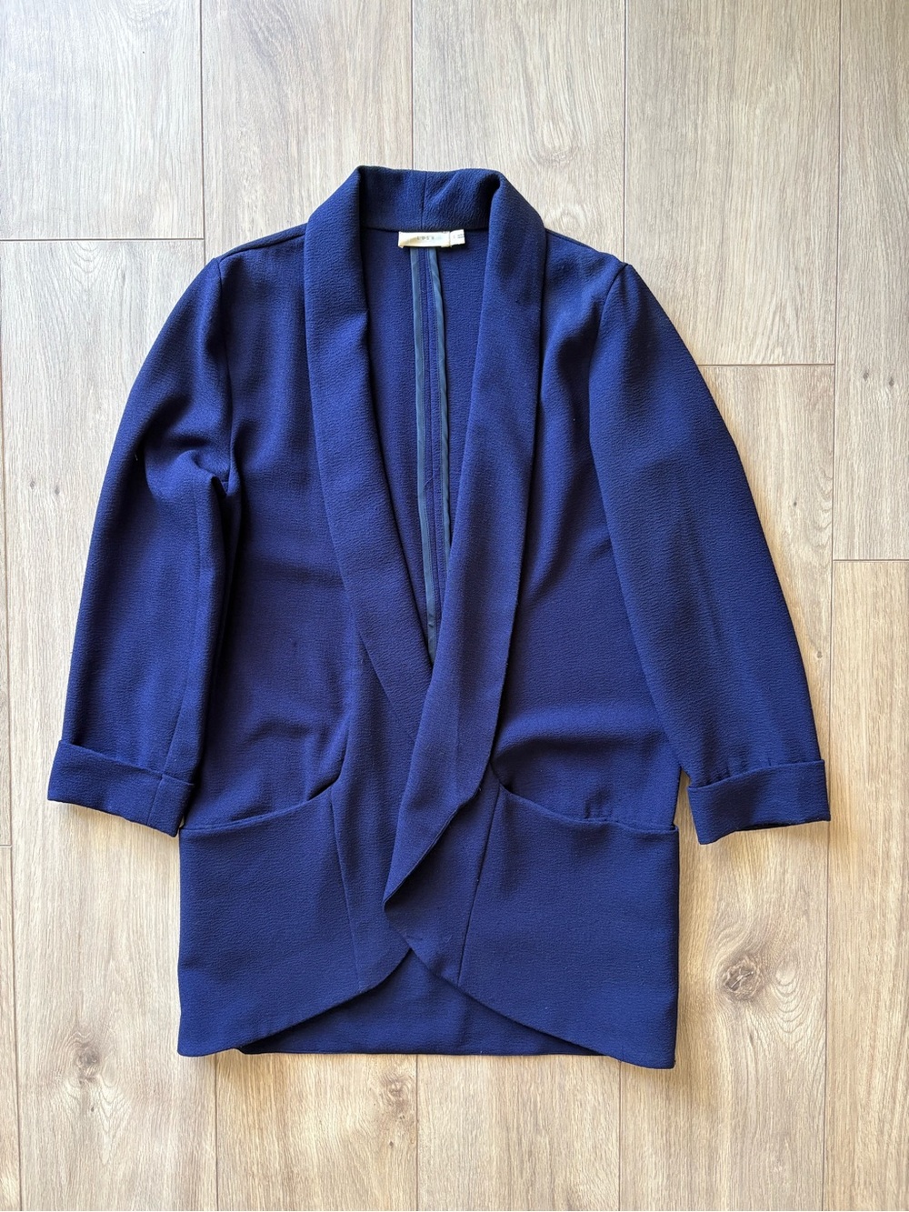Navy Open-Front Jacket Size S